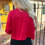 Zipper Front Suede Jacket