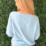 Dolman Boat Neck Light Sweater