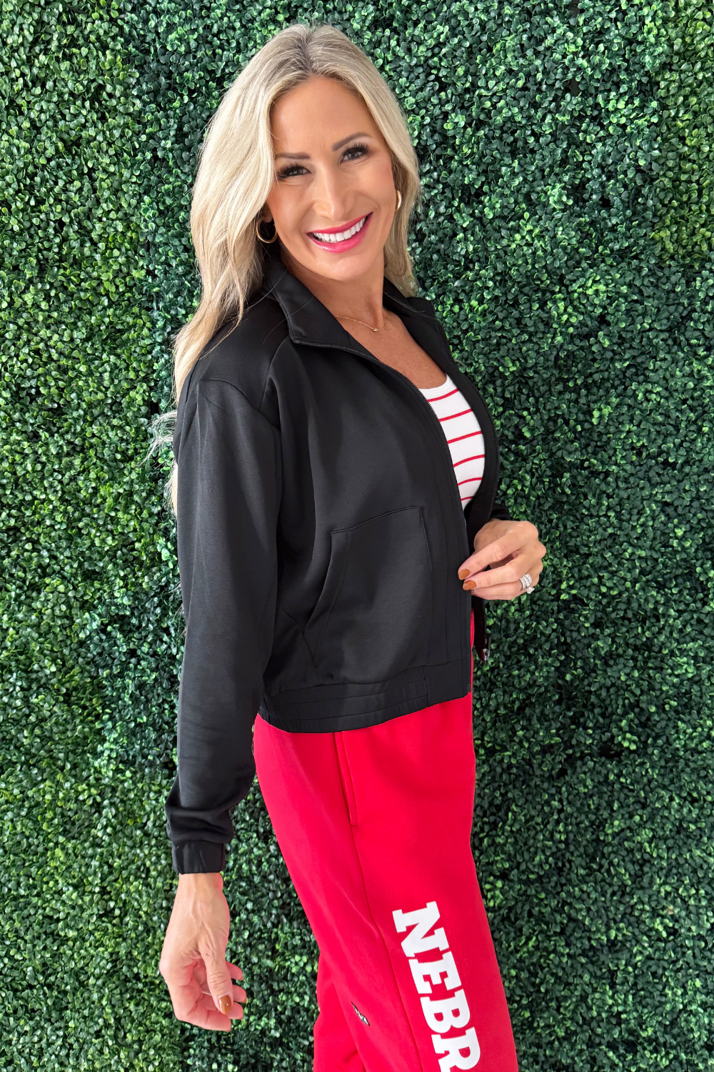 Mock Neck Zip-Up Active Jacket