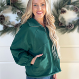 Oversized Half-Zip Sweatshirt