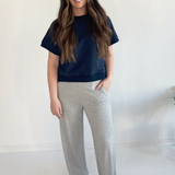 French Terry Wide Leg Pants