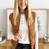 Sleeveless Quilted Front Sweater Vest