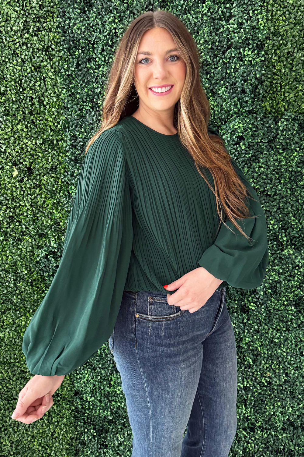 Pleated Woven Top