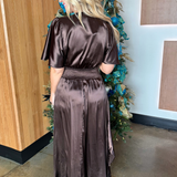 Chiffon Slit Detailed Maxi Dress