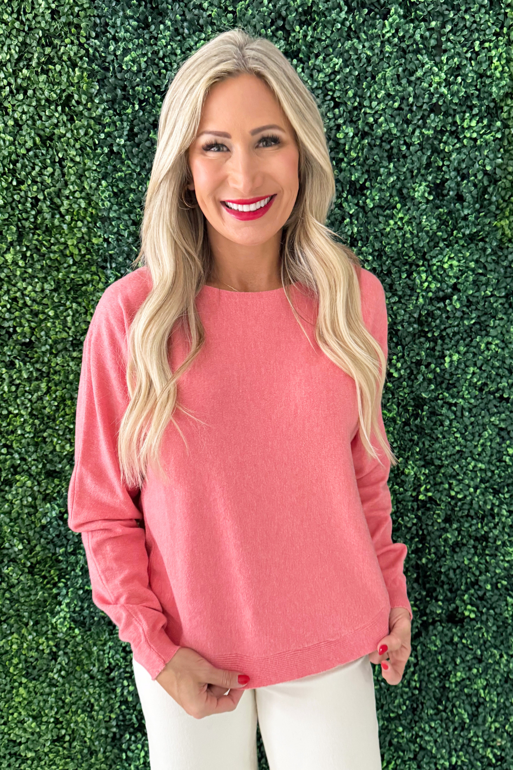 Dolman Boat Neck Light Sweater