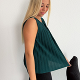 Sleeveless Crew Neck Knit Top