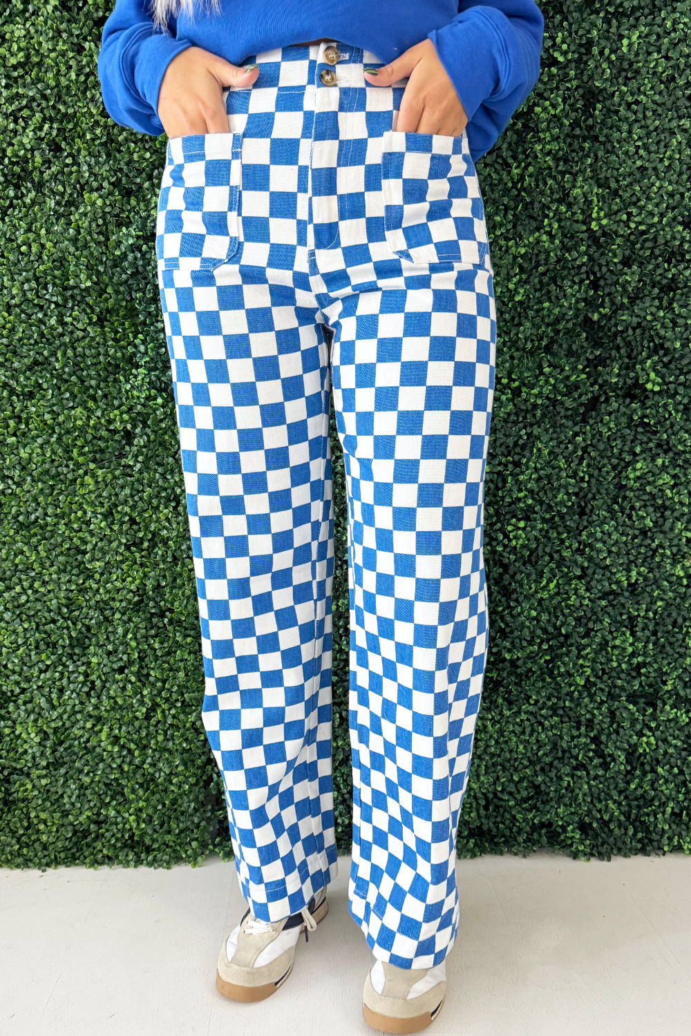 Demi Checkered Bottoms w/ Elastic Band