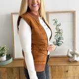Sleeveless Quilted Front Sweater Vest