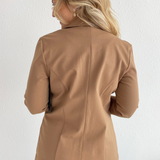 Solid Boyfriend Blazer W/ Princess Darts