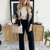 Solid Boyfriend Blazer W/ Princess Darts