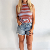 Striped Knit Tank Top