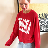 Ribbed Nebraska Graphic Sweatshirt