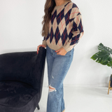 Argyle Sweater Top