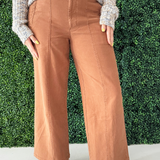 Wide Leg Trouser w/ Elastic Back Wb