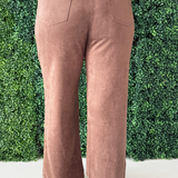 Suede Wide Leg Pant