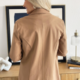 Solid Boyfriend Blazer W/ Princess Darts
