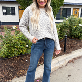 Animal Print Crew Neck Sweater