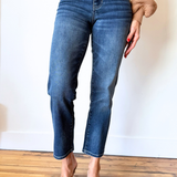 Reese High Rise Fab Ab Ankle Straight Raw Hem