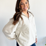 Oversized Half-Zip Sweatshirt