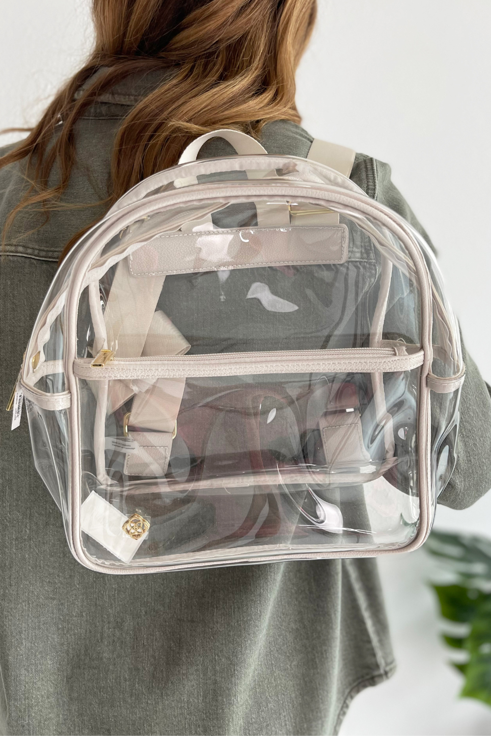 clear window mini backpack Kendra Scott Clear Back Pack