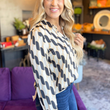 Printed Button Down Shirt