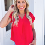 V-Neck Short Sleeve Top