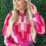 Stair Step Knit Sweater