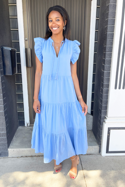 Tiered Ruffle Short Sleeve Maxi – The 308 Boutique