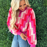 Stair Step Knit Sweater