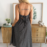 Polka Dot Tie Back Dress