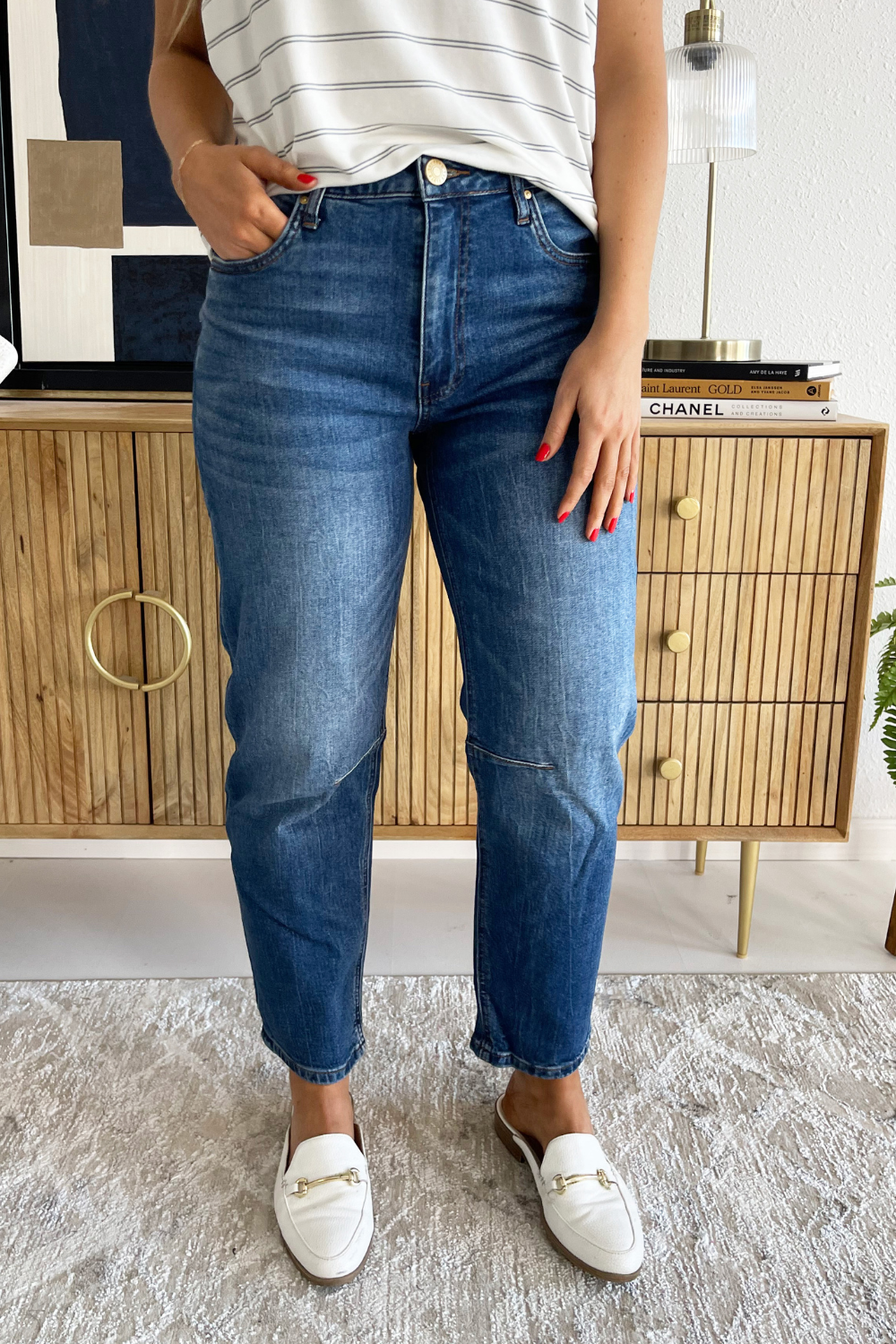Ashley High Rise Slouchy Barrel Straight Leg