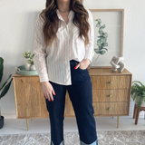 Fay High Rise Fab Ab Straight Leg Roll Up Raw Hem