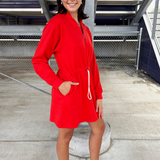 Drawstring Long Sleeve Dress