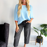 Contrast Trim 3/4 Boyfriend Tee
