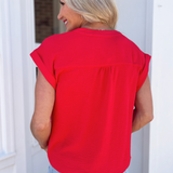 V-Neck Short Sleeve Top