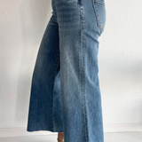 Ryan High Rise Fab Ab Super Wide Leg Raw Hem