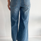 Ryan High Rise Fab Ab Super Wide Leg Raw Hem