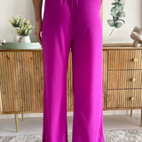 Side Slit Wide Leg Pants