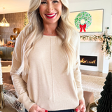 Center Seam Boat Neck Sweater