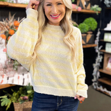 Striped Batwing Sleeve Sweater
