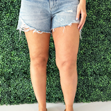 Taylor High Rise Short 5 Pkt Raw Hem