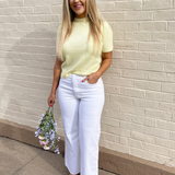 Meg High Rise Fab Ab Wide Leg Raw Hem