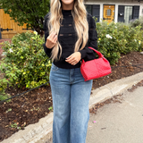 Pointelle Stripe Knit Pullover