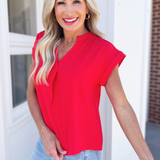 V-Neck Short Sleeve Top
