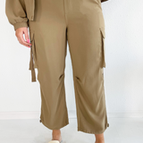 Cinch Hem Pullon Parachute Cargo Pants