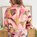 Long Sleeve Floral Printed Blouse
