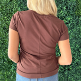 Cotton Jersey V Neck T-Shirt