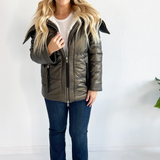 Faux Fur Sherpa Collar Coat