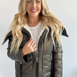 Faux Fur Sherpa Collar Coat