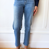 Alex Mid Rise Straight Denim